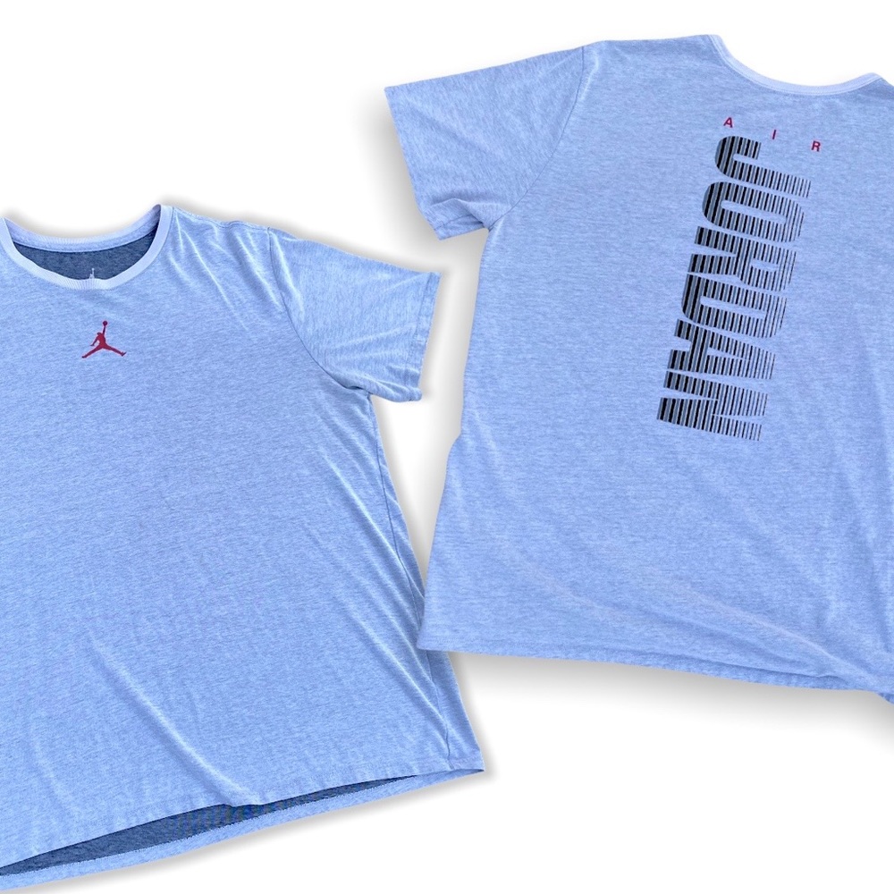 Nike Air Jordan T-Shirt | Men XL | Grey Red Short Sleeve Athletic Basketball Top